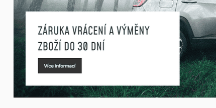 Úvodní carousel má text a tlačítko